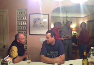 The Crew, waiting for their meatloaf dinner