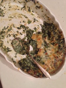 What was left of the Creamed Spinach